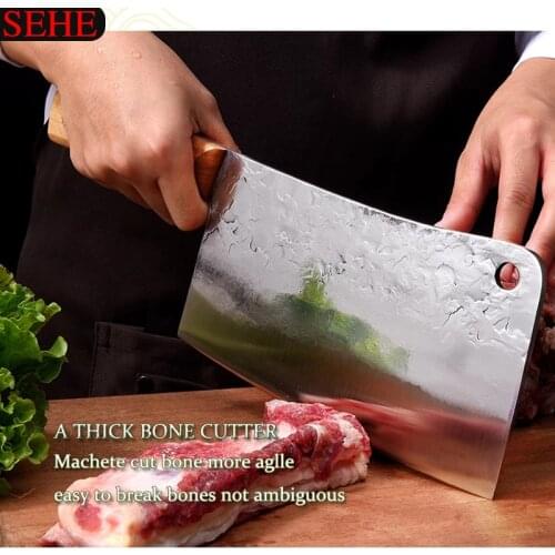 Hож Cutelo Hожи Kухонные Butcher Cleaver Forged Steel Knife Bone Cutter Chinese Slicer Cover Gift Box Serbian Chef Knife Tools