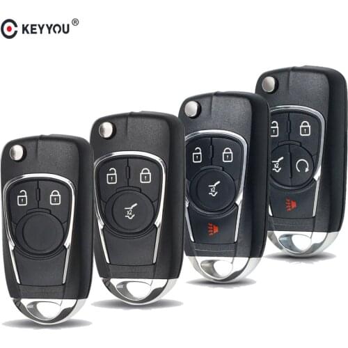 KEYYOU Modified Flip Car Key Shell For Chevrolet Cruze For VAUXHALL OPEL Insignia Astra J Zafira C 2 2/3/4/5 Buttons Remote Key