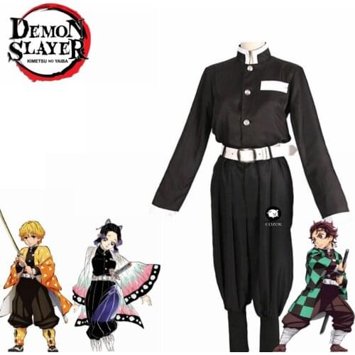 Demon Slayer: Kimetsu no Yaiba Kamado Tanjirou Agatsuma Zenitsu Tomioka Giyuu Team Uniform Anime Customize Cosplay Costumes