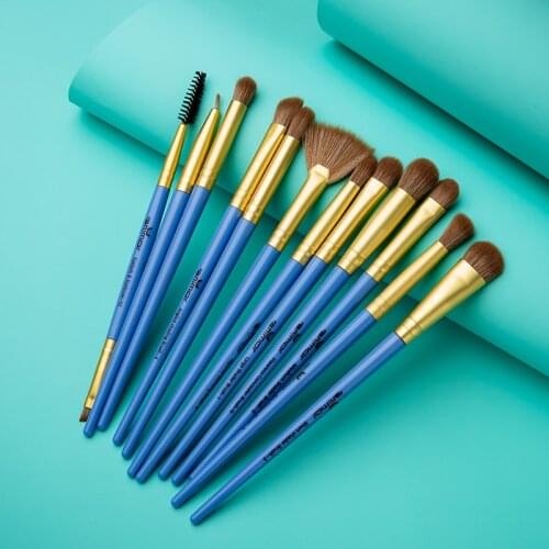 Anmor 12Pcs/lot Makeup Brushes Set Eye Make Up Brush Professional Eyeshadow Blending Eyeliner Eyelash Eyebrow Cosmetic Kit Tools