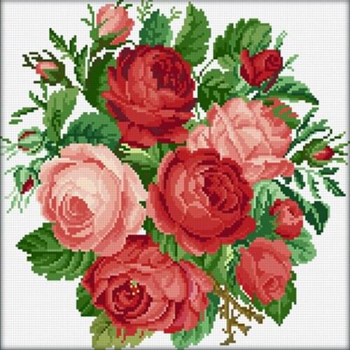 Flowers Diamond Painting Cross Stitch Kits Diamond Embroidery Rose Full Square Resin Diamond Mosaic Home Decoration H3408