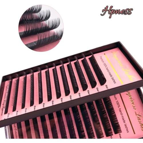 3D Eye Lash Extension Individual Classic Silk Premium Faux Eyelash Extension Makeup Professional For Salon Hand-Made All Sizes
