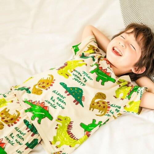 2021 New Childrens Pajamas Cotton Summer Air-Conditioning Suits For Boys And Girls Short-Sleeved Shorts Baby Home Cothes Suits