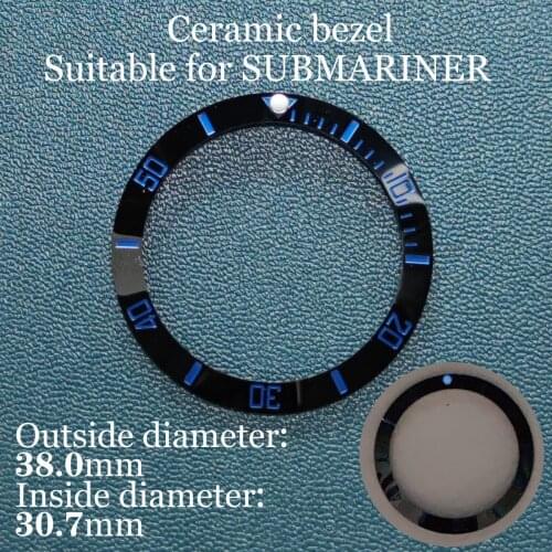 38mm 2021 New Style Advanced Engraved Ceramic Bezel Suitable For 40mm Case Accessories