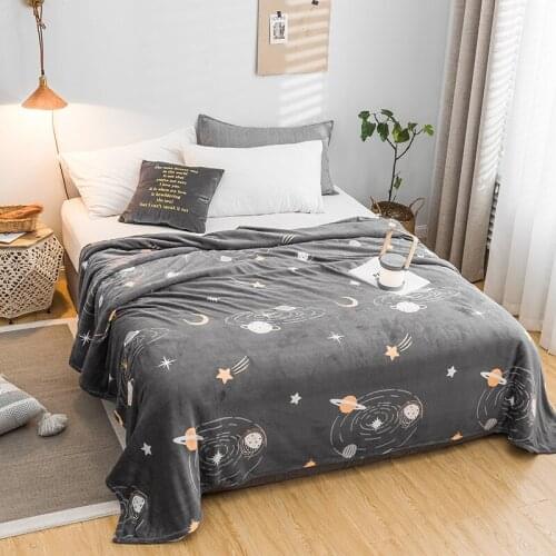 The Vast Sky 200x230cm Farley Wool Polar Microfiber Bedspread Blanket Cover Flannel Blanket for Sofa/Bed/Car Portable Plaids