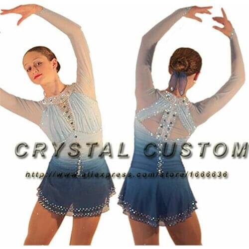 Custom Girls Ice Figure Skating Dress Graceful New Brand Kids Skating Dresses Competition DR3442