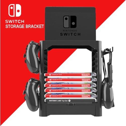 Game Storage Tower for Nintendo Switch - Game Disk Rack and Controller Organizer for Nintendo Switch and Accessories