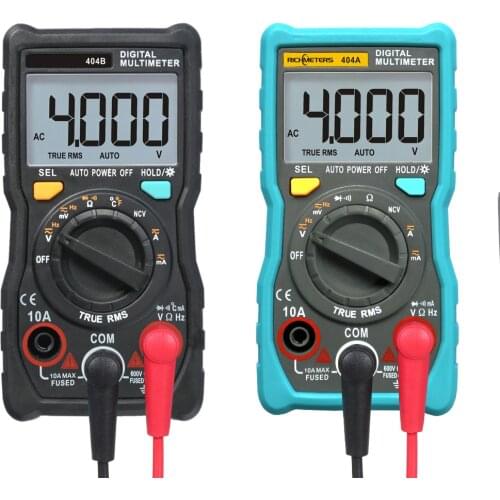 Handheld Digital Multimeter RM404B Multifunction Mini Multi Meter AC/DC Voltage Transistor Tester Ammeter Temperature Sensor