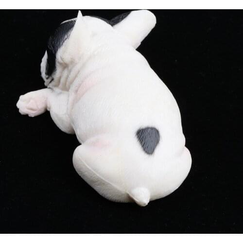 Realistic Sleeping French Bulldog Dog Animal Puppy Pet Figure Wild Forest Farm Ocean Models Educational Toy Home Decor Gift #B