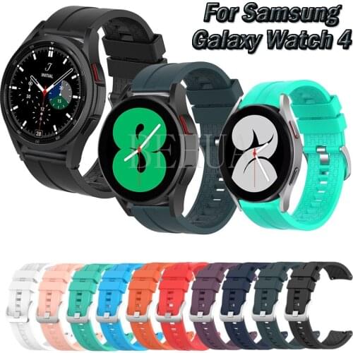 WatchBand For Samsung Galaxy Watch 4 Classic 46MM 42MM Galaxy4 40mm 44mm Strap Sport 20mm Silicone Bracelet WristStrap Wristband