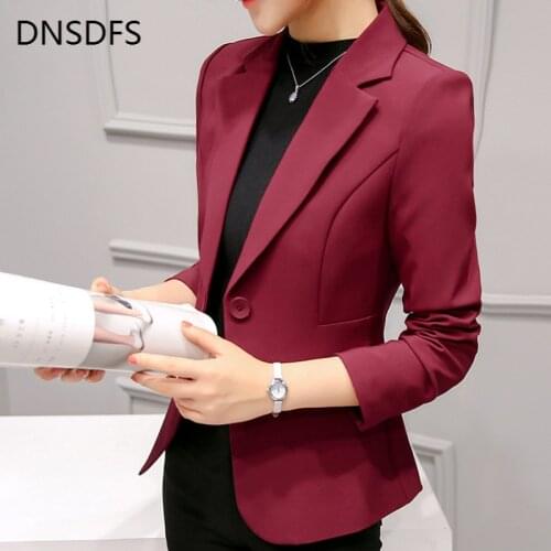 Brand Spring Autumn Slim Fit Women Coats Formal Jackets Office Work Suits Fashion Coats Open Front Notched Ladies Pure Coat