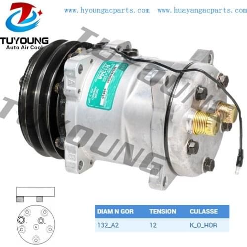 SD5H14 truck tractor vehicle aircon compressor for Takeuchi CNH 83972170 1911506010 132mm 2pk 12v