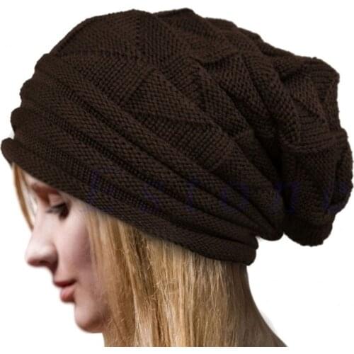 Pleated Flanging Pullover Hat Womens Autumn And Winter Skiing Wool Hat Outdoor Knitting Hat