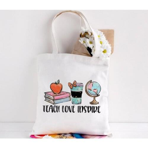 Students Book Bag Retro Pretty Print Art Beautiful Cute Fashion Shoulder Casual Bags Teacher Eco Handbag Grocery Shopper Bags