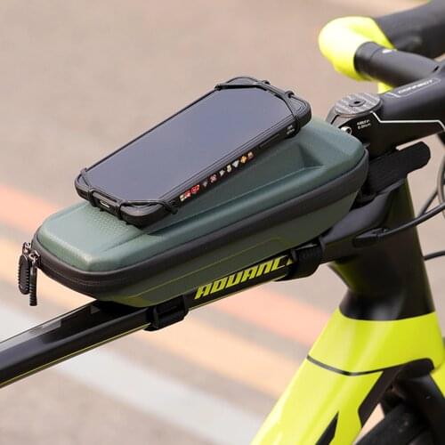 Bike Bag Frame Cycling Bag With Waterproof Front Top Tube 6.5 In Phone Case Bag Touchscreen Package MTB Bike Accessories