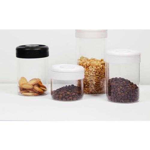 TIMEMORE Glass Container Vacuum Glass Sealed Jar Snacks Tea Coffee Beans Storage Jar Kitchen Storage Glass Jars and Lids