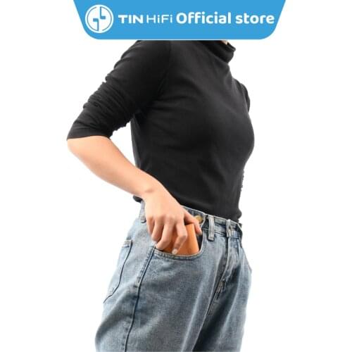 TINHIFI Light luxury Bigger artisan handmade leather earphone bag