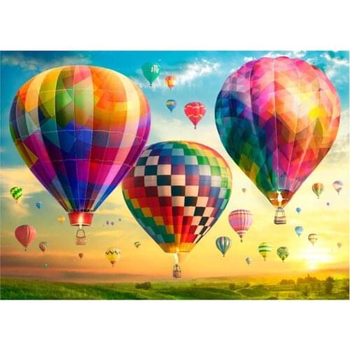 Top Manufacturer Embroidery Balloons at Sunrise Cross Stitch Modern Art with 100% Cotton Flosses & Free Shipping for Home Decor