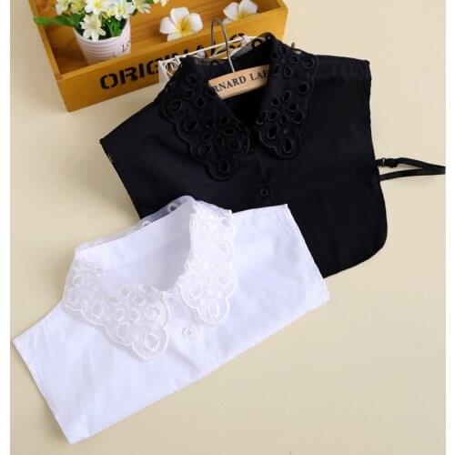 Women Girls Lapel Fake Collar Shirt Detachable Collar Half Shirt Blouse Tops False Collars Vestido Ties Decor Female Nep Kraagie