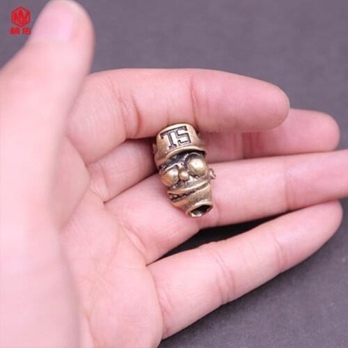 1PC Baseball Kid Retro Brass Copper EDC Paracord Beads Lanyard Pendants Knife Beads Umbrella Rope Cord Necklace Bracelet Beads