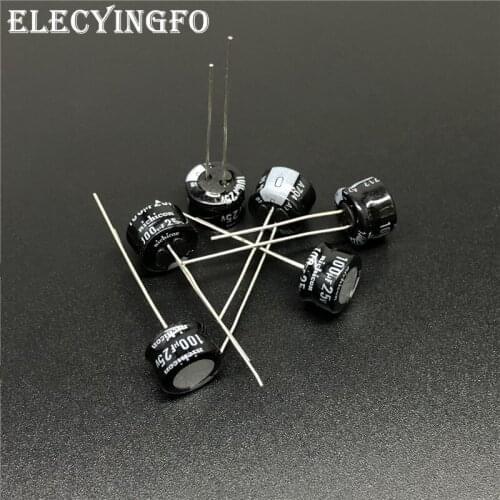 10pcs/100pcs 100uF 25V NICHICON 8x5mm 25V100uF electrolytic capacitor