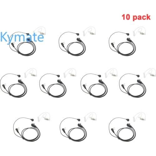 10pcs PTT MIC In-ear Earpiece Walkie Talkies Headset For Kenwood For Baofeng UV5R UV82 888S For TYT For Puxing WOXUN