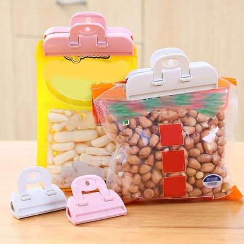 2PCS Sealed Clips Portable Practical Food Sealing Clamp Clip Powder Food Package Bag Multifunctional Home Snack Sealed Clip