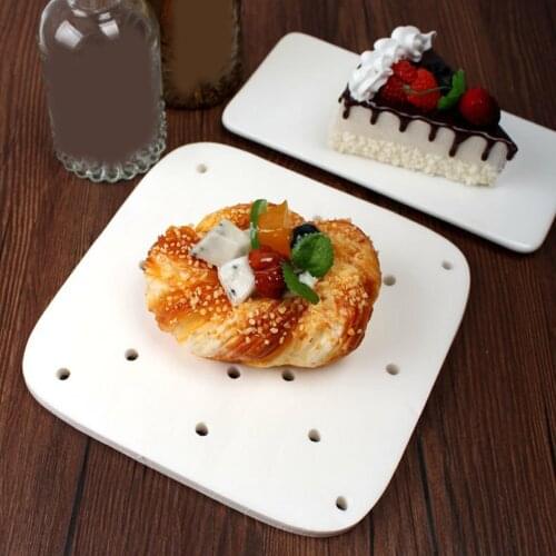 200PCS Air Fryer Pad Square Design Dense Drilling Lightweight And Portable Waterproof Oil Proof Anti Sticking Pad