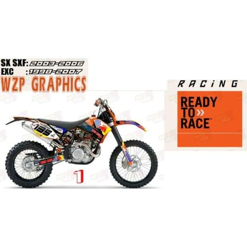 23 types of stickers Motorcycle accessories 3M thick street car modified decal Car stickers for SXF EXC SX 98-07 2003 2004 2005