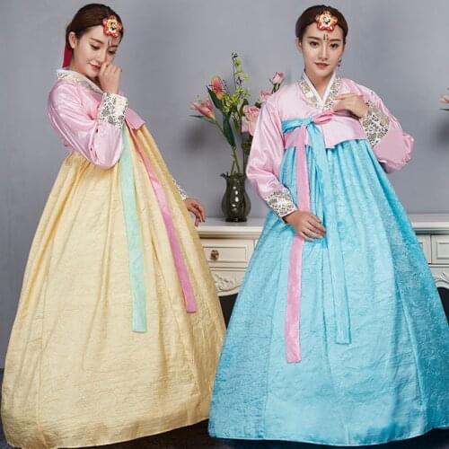 4 Color Fashion Korean Traditional Dress Women Hanbok Korean Dress Ancient Clothes Luxury Korean Hanbok