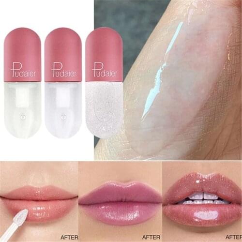 Capsule Plumper Lip Gloss Temperature Change Transparent Glitter Lipstick Moisturizing Moisturizing Lipgloss Liquid