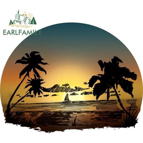EARLFAMILY 13cm x 10cm for Sunset Dusk Car Styling Stickers Bumper Trunk Waterproof Car Decals Car Accessories Home Decor