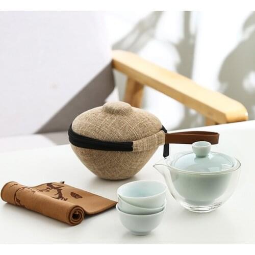 Hot Sale Camping Traveling Outdoor Cup Quick CupSuit Chinese Traditional Cup with Travel Bag Portable Hiking Outdoor Tableware