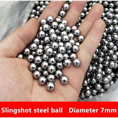 7mm Steel Balls Pocket Shot Outdoor Hunting Slingshot Pinball Stainless Ammo Steel Balls Shooting Accessories 100g/200g