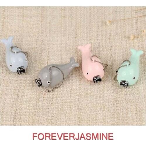 100pcs Dolphin Stainless Steel Nail Clipper for baby Cute Whale Nail Nippers Professional Manicure Finger Cuticle Nail Cutter