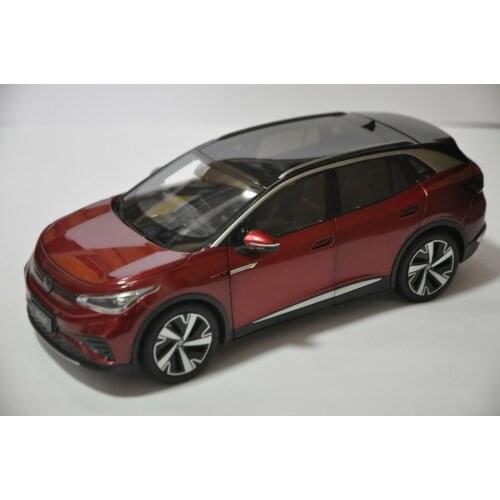 1:18 Diecast Model for VW Volkswagen ID.4 X 2020 Red SUV Alloy Toy Car Miniature Collection Gifts Hot Selling ID4X
