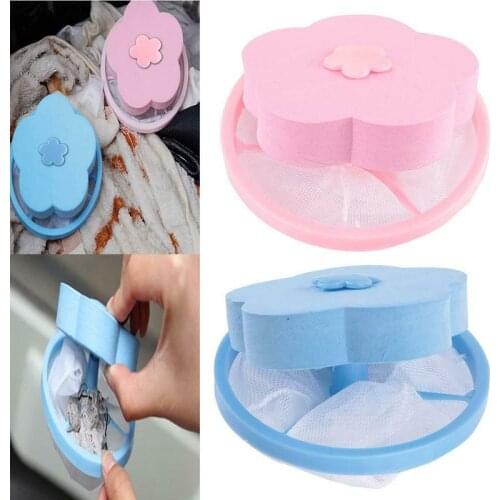 Reusable Washing Machine Floating Lint Mesh Bag Portable Washer Lint Catcher S55