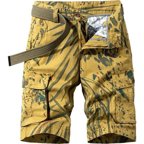 2021 Summer New Camouflage Tactical Cargo Shorts Men Khaki Jogger Military Cargo Shorts Men Cotton Casual Loose Men Shorts