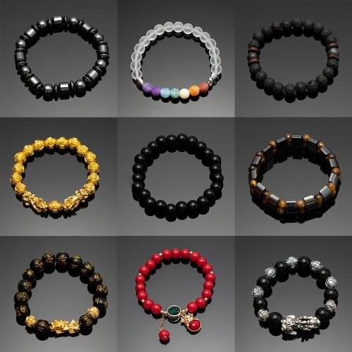 Men Bracelet Natural Moonstone Bead Tibetan Buddha Bracelet Chakra Lava Stone Diffuser Bracelets Men Jewelry Gift Drop Shipping