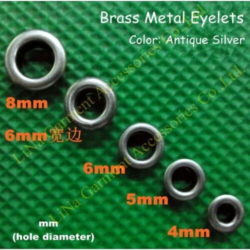 CPAM Shipping 4mm Eyelets for Apparel and Scrapbook Antique Silver color metal eyelets for garment bags wallet etc accessories