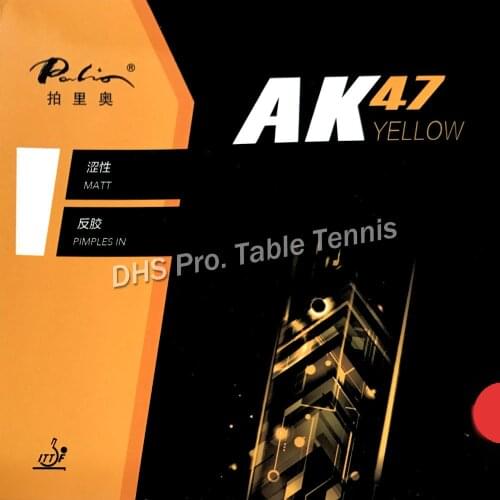 Palio AK47 AK-47 AK 47 YELLOW Matt Pips-in Table Tennis Rubber With Sponge 2.2mm H42-44