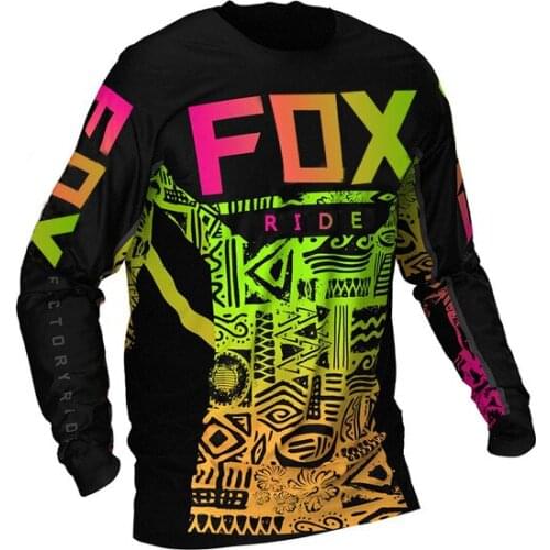 Ride fox 2021 new cross-country motorcycle speed dry shirt ride bike top mountain jersey free delivery Cycling clothing female