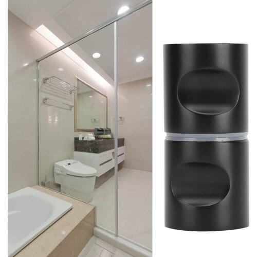 Stainless Steel Glass Door Handle Single Hole Door Pull for Shower Room Cabinet Furniture Acees glass doors, bathroom doors