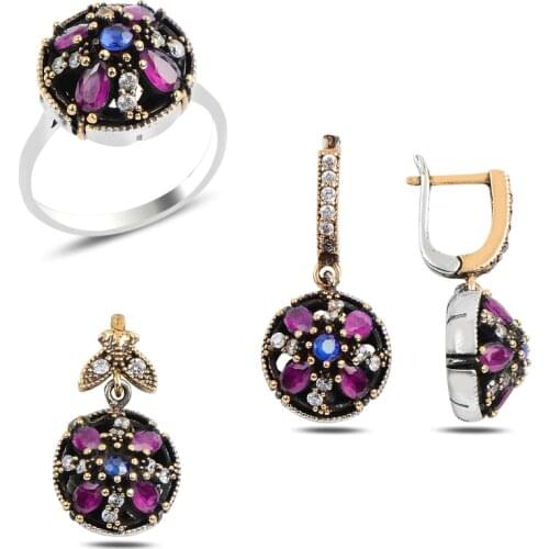 Silver 925 Sterling Zircon Cubic Zirconia Authentic Set