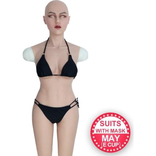 Silicone Breast Forms Fake Boobs Lift Hips Artificial Latex Mask Whole Body Suits With Arms For Crossdresser Shemale Drag Queen