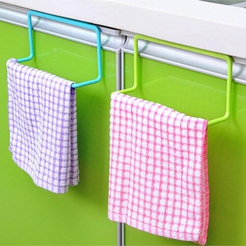 Cupboard Door Back Towel Rack Hanging Holder Multi-purpose Sundries Hanging Kitchen Organizer Kitchen Supplies Accessories