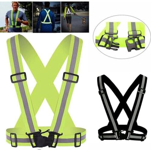 Night Running Sports Outdoor Equipment Cycling Traffic Clothing Vest Safety Elastic Clot Reflective Reflective Straps Refle M7A7