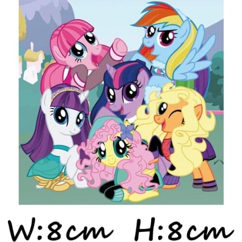 New 1Pcs Cartoon Mix Unicorn Patches Heat Transfer Iron on Patch for T-Shirt Children Gift DIY Clothes Stickers Washable