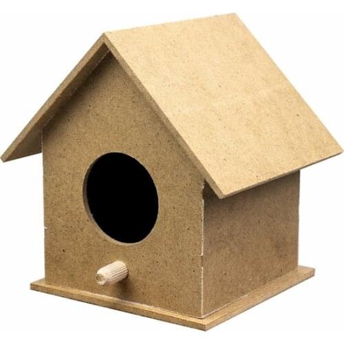 Tuğra Can Be Painted Wooden Bird House Mdf 10x10x12 cm paintable decorative objects декоративные предметы под роспись