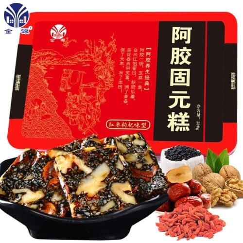 500g Donkey Hide Gelatin Cake with Red Date, Wolfberry, Donga Ready to Eat Solid Yuan Cream Beauty Supplement for Blood